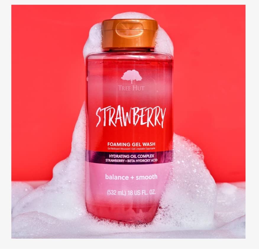 Tree Hut Strawberry Foaming Body Wash (18 Fl.Oz) shopstation