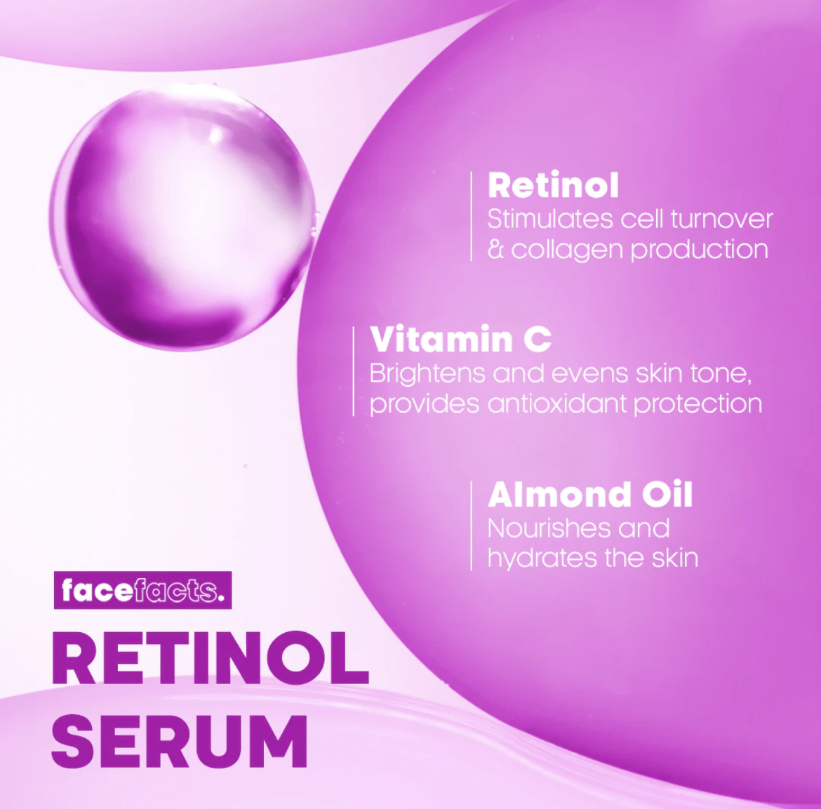 Face Facts Renew & Radiance Retinol Facial Serum - Shopstation