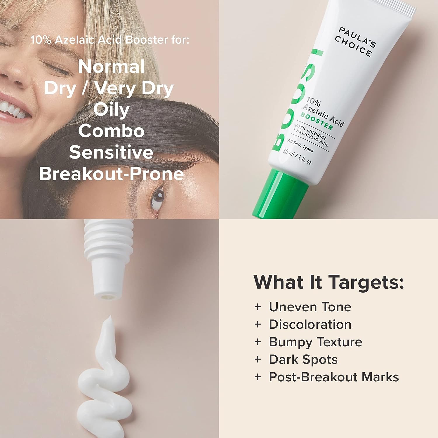 Paula's Choice BOOST 10 Azelaic Acid Booster Cream Gel, Licorice